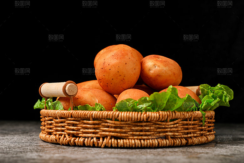 土豆烹饪蔬菜摄影图