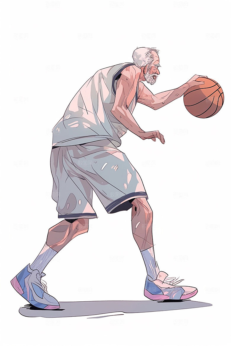 老年生活温馨高清插画