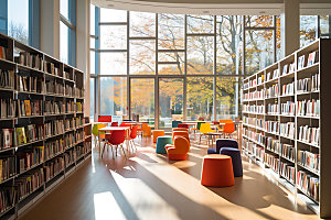 图书馆阅览室高清效果图