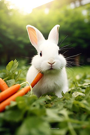 兔子萌哺乳动物摄影图
