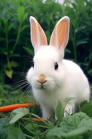 兔子可爱高清摄影图