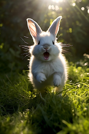 兔子可爱萌摄影图
