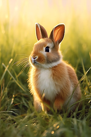 兔子自然萌摄影图