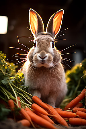 兔子可爱宠物摄影图