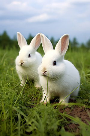 兔子哺乳动物生物摄影图