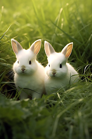 兔子宠物萌摄影图