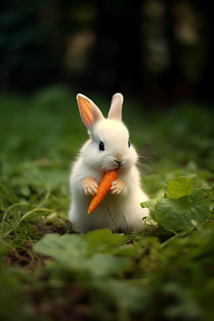 兔子家养动物高清摄影图