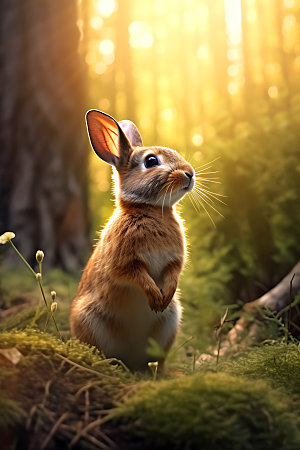 兔子宠物哺乳动物摄影图