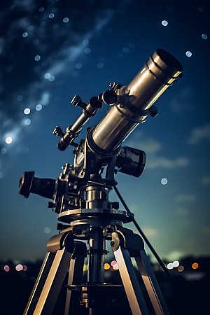 望远镜企业精神高瞻远瞩摄影图