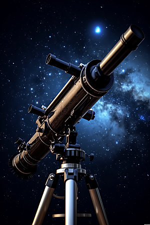 望远镜高瞻远瞩商业摄影图