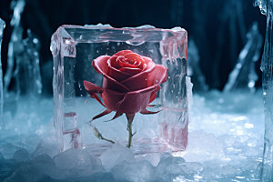 冰玫瑰高清爱情素材