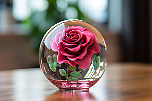 冰玫瑰浪漫高清素材