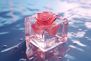 冰玫瑰高清爱情素材