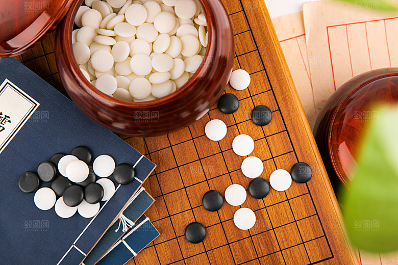 围棋高清对弈摄影图