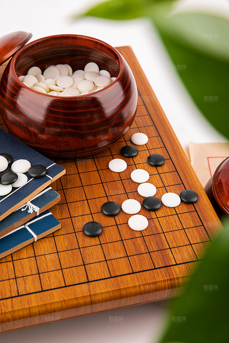 围棋对弈下棋摄影图