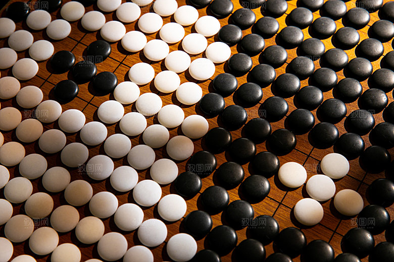 围棋下棋对弈摄影图
