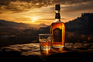 威士忌洋酒酒品摄影图