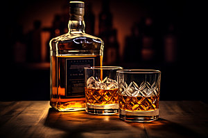 威士忌产品高清摄影图