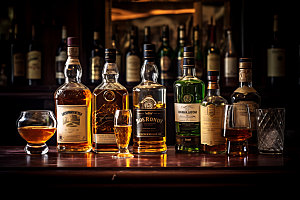 威士忌产品酒品摄影图