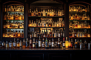威士忌酒品酒吧摄影图