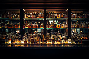 威士忌酒吧酒品摄影图