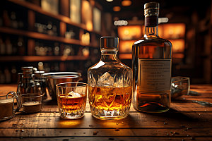 威士忌产品酒品摄影图
