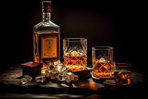 威士忌洋酒酒品摄影图