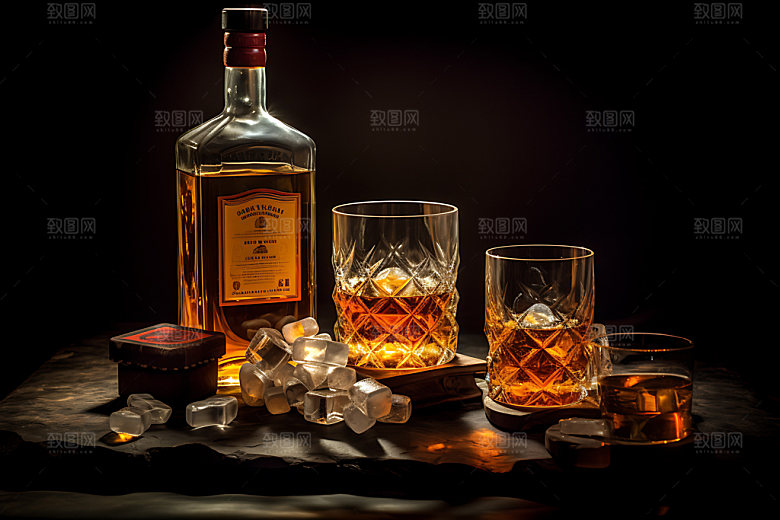 威士忌洋酒酒品摄影图