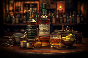 威士忌洋酒酒类摄影图