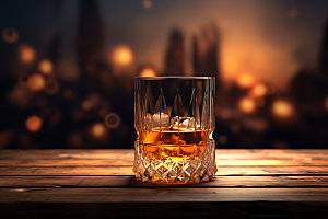 威士忌酒类产品摄影图