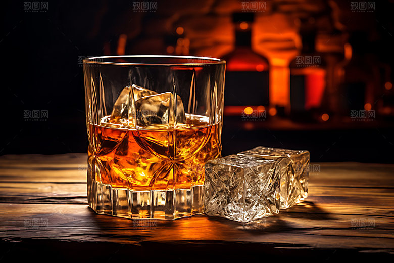 威士忌高清洋酒摄影图