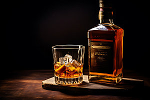 威士忌酒品高清摄影图