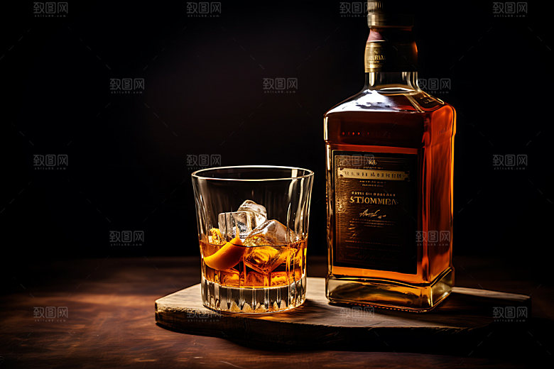 威士忌酒品高清摄影图