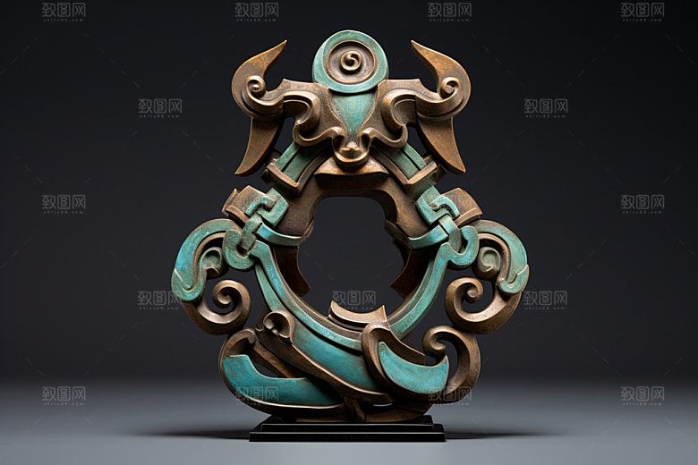 古董字母3D雕花模型
