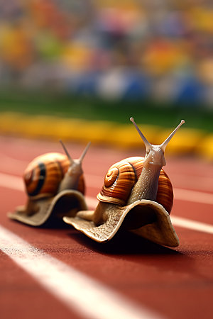 蜗牛爬行团队文化企业文化摄影图