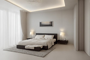 卧室现代模型效果图
