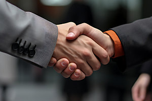握手企业文化商业摄影图