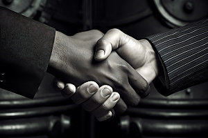 握手共赢商业摄影图