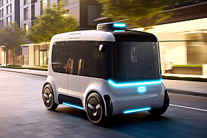 无人驾驶未来电动汽车效果图
