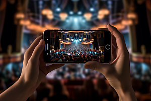 演唱会记录台下观众演唱会拍摄手机样机