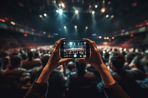演唱会记录演唱会拍摄激情现场手机样机
