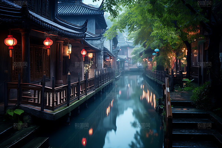 乌镇旅游传统建筑摄影图