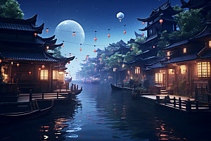 乌镇旅游传统建筑摄影图