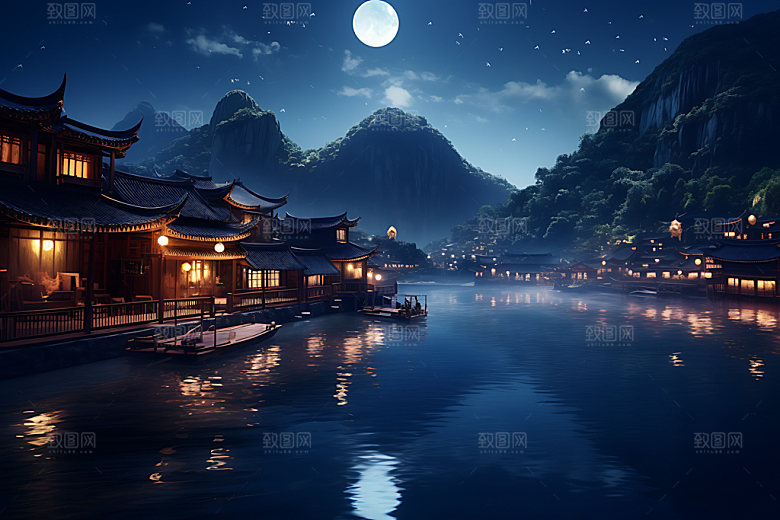 乌镇旅游传统建筑摄影图
