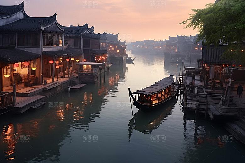 乌镇水乡风光摄影图