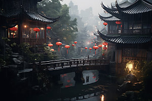 乌镇传统文化江南摄影图