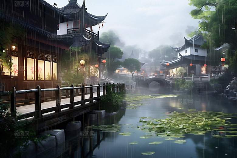 乌镇高清水乡摄影图
