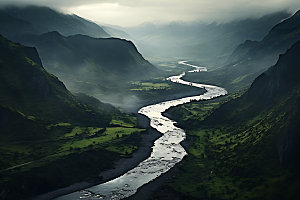 峡谷风光高清景色摄影图