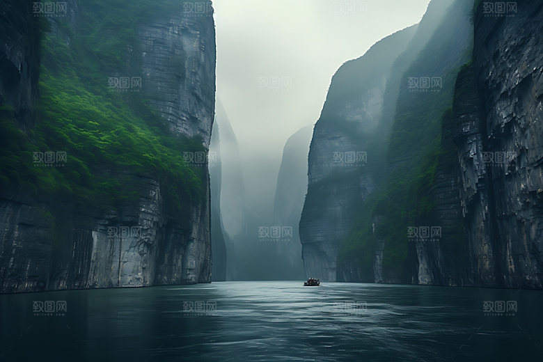 峡谷风光山谷景色摄影图