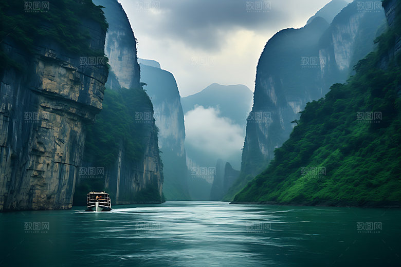 峡谷风光大气景色摄影图
